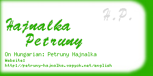 hajnalka petruny business card